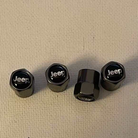 Jeep Valve Stem Caps in Gray set of 4 NWT - Picture 1 of 5